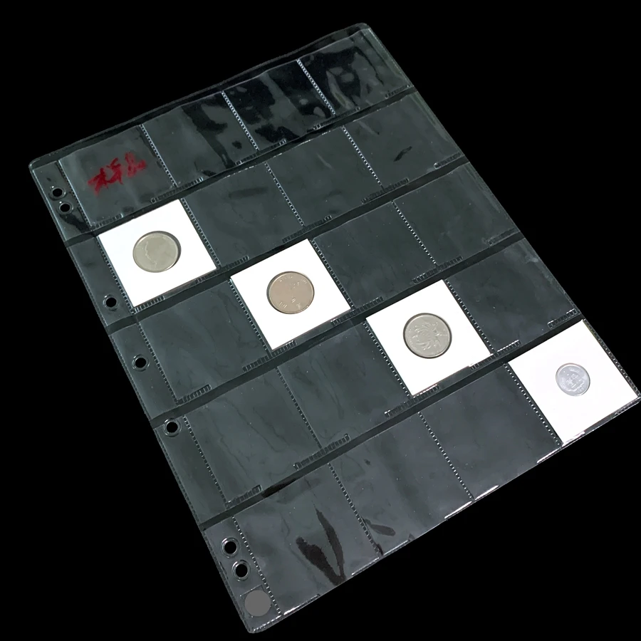 the sheets for coin flips  PVC film  album inside pages  20 pockets