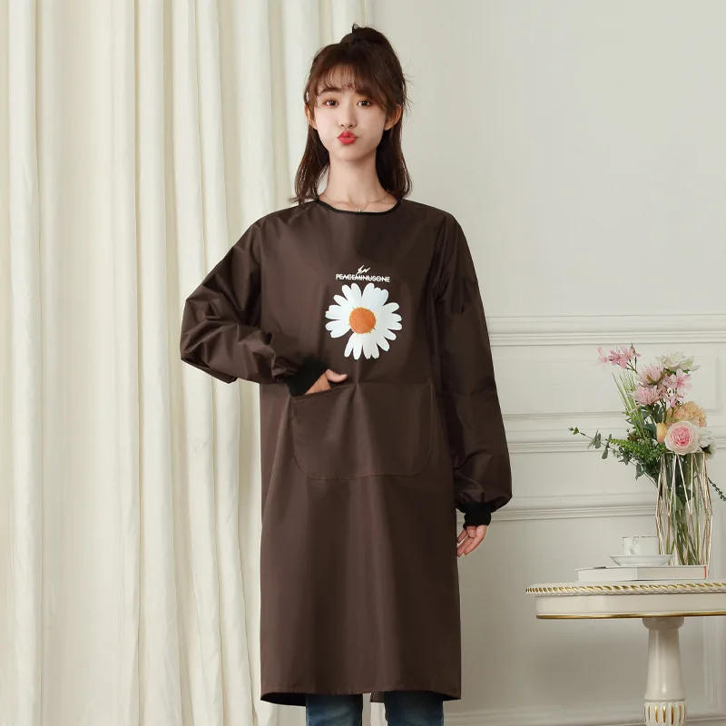 Household Apron Kitchen Waterproof and Oil-proof Cute Ladies Girl Fashion Skirt Work Overall Women Smock