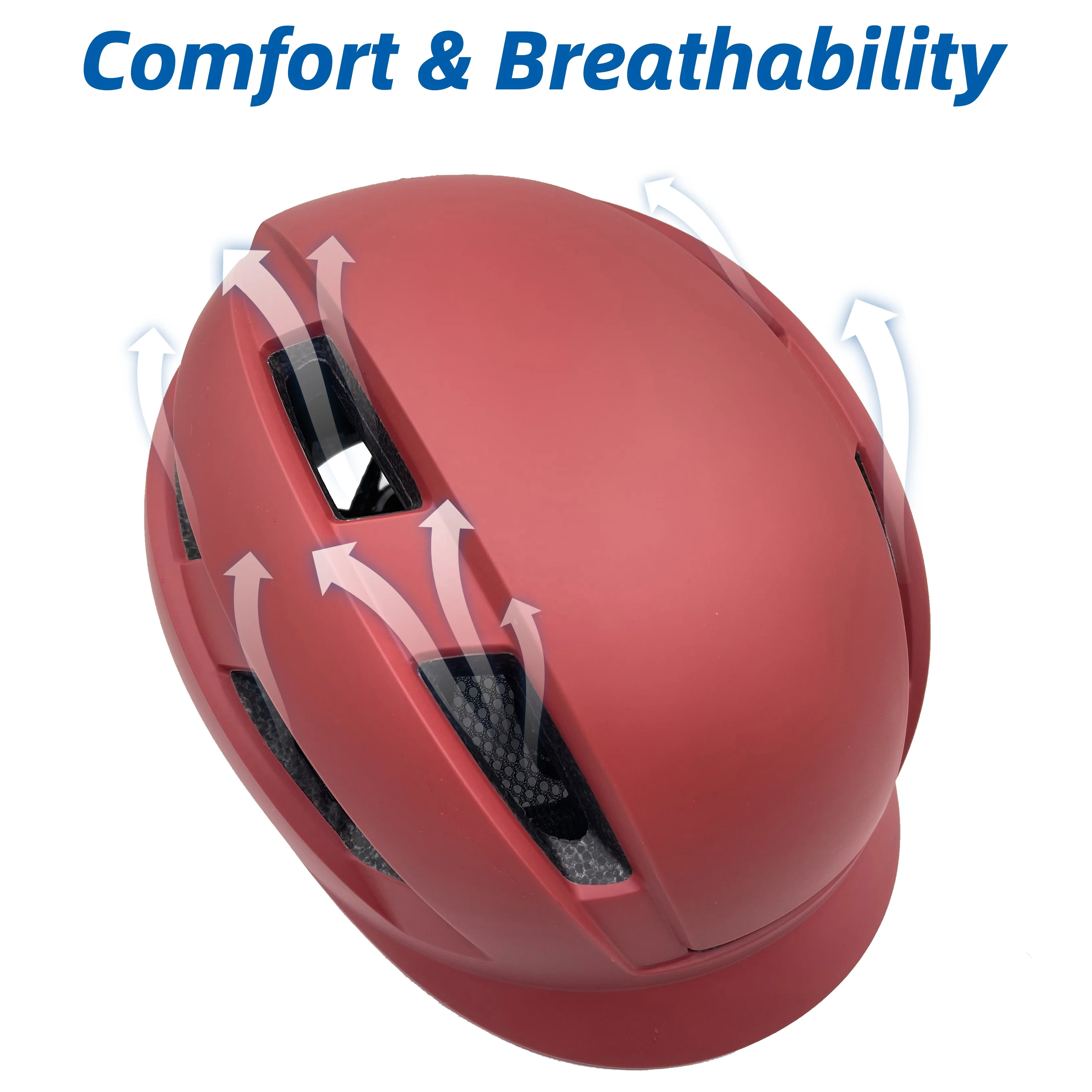 REYGEAK Ventilation Bike Helmet PC EPS Adjustable Bicycle Helmet With Light For Adult Urban Scooter Protective Gear