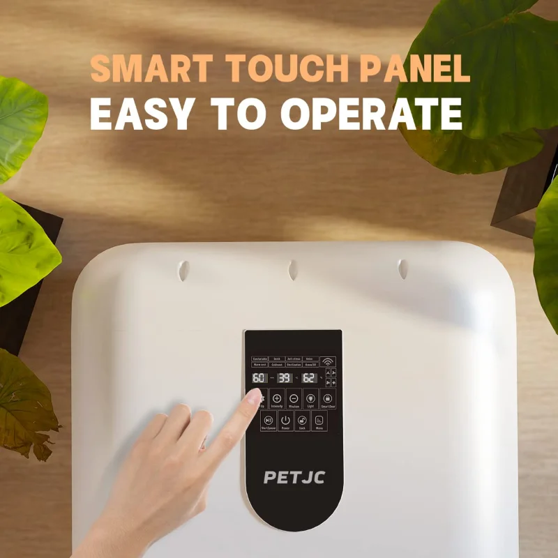 71L Smart Dog Hair Dryer for Cat Quiet Automatic Pet Dryer Box Smart Temperature Control 360 Degree Cat Drying Box for Cat Puppy