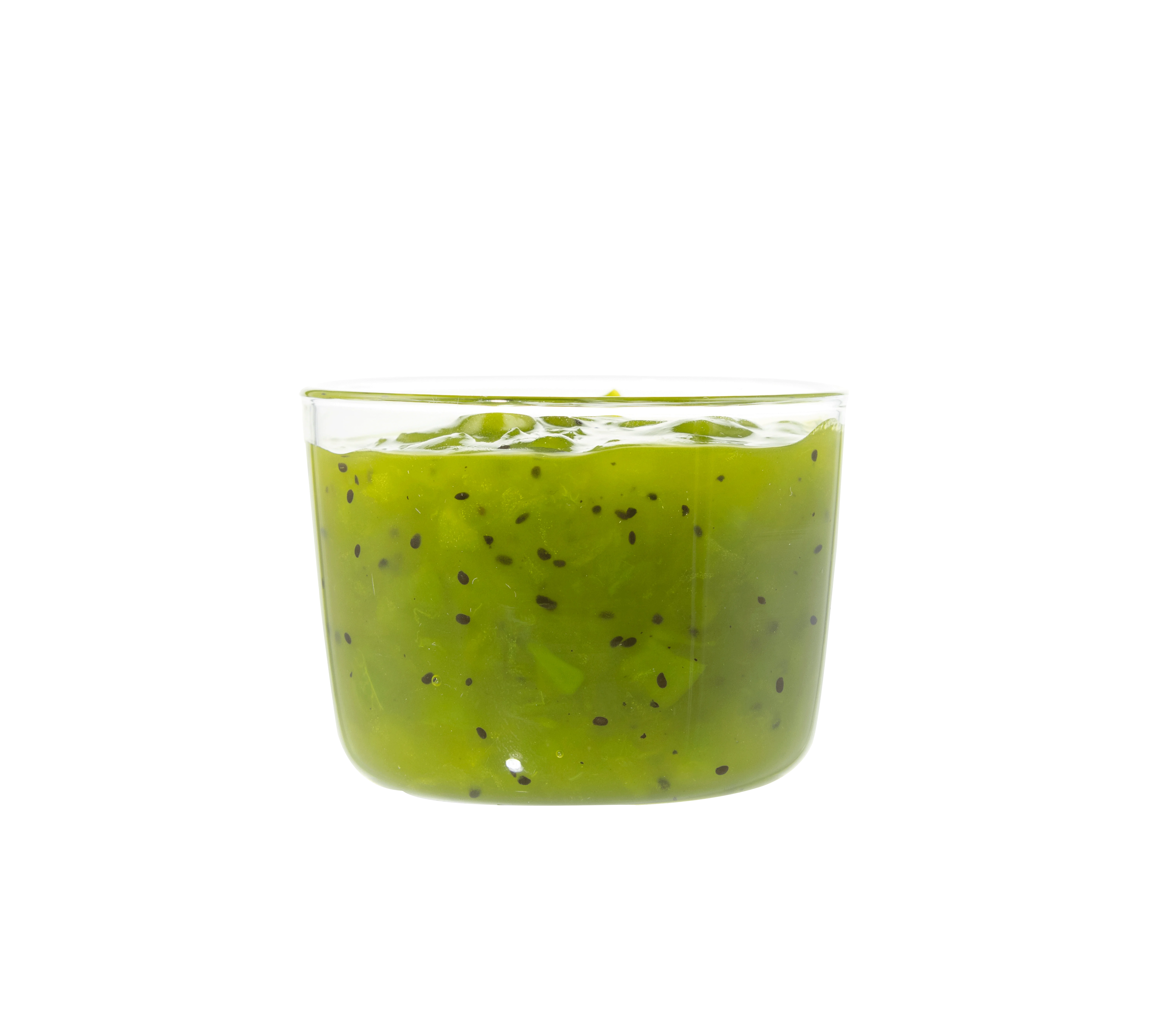 Fat kiwi concentrate drink spread on bread or prepared drinks is squeezed out of fresh passion fruit