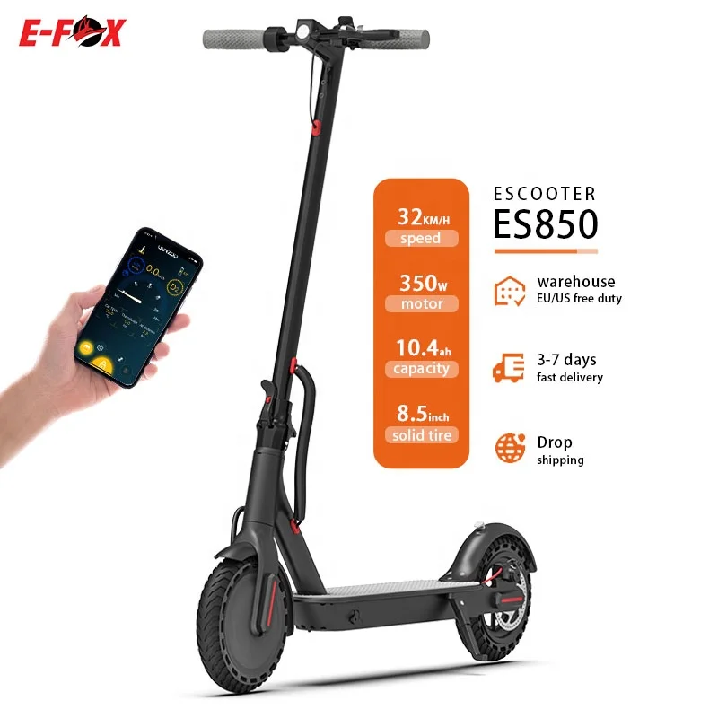 European warehouse delivery 8.5 inch 350W brushless motor eu e electric electrical mobility kick scooter electric adult scooter