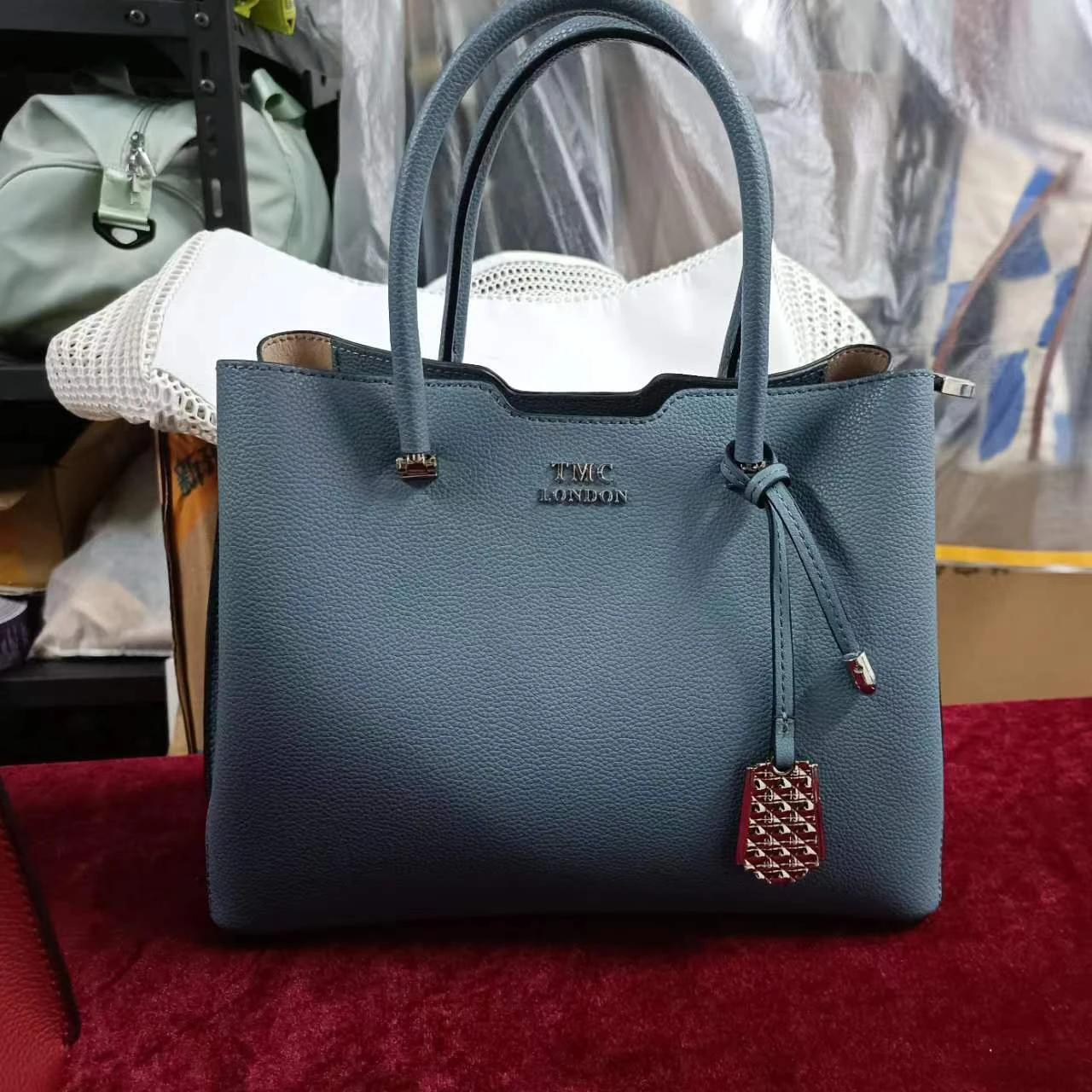 TMC LONDON women real leather shoulder tote handbag
