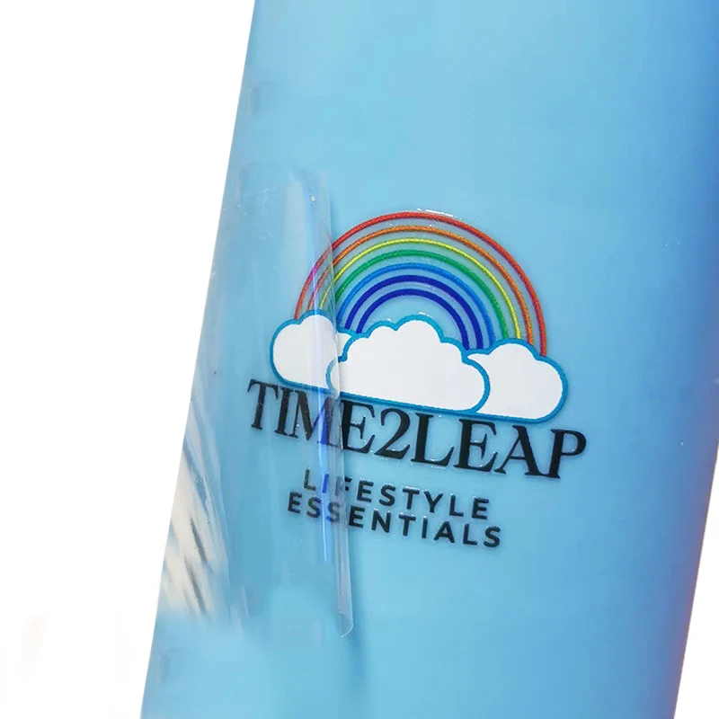 Custom UV Pressure Sensitive sticker Waterproof Logo trademark Film Foiling Labels Printing Lamination Sticker