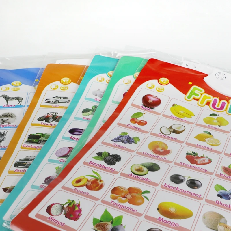 Customized Cheap Talking Poster Toy for Kids Learning Numbers Chart 1-100 Music Sound Book