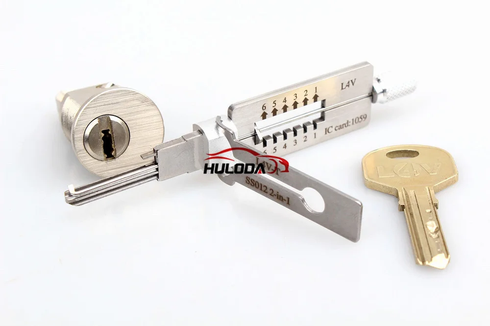SS012 6 cut 2-in-1 Locksmith Tools for Home lock used for L4V-T