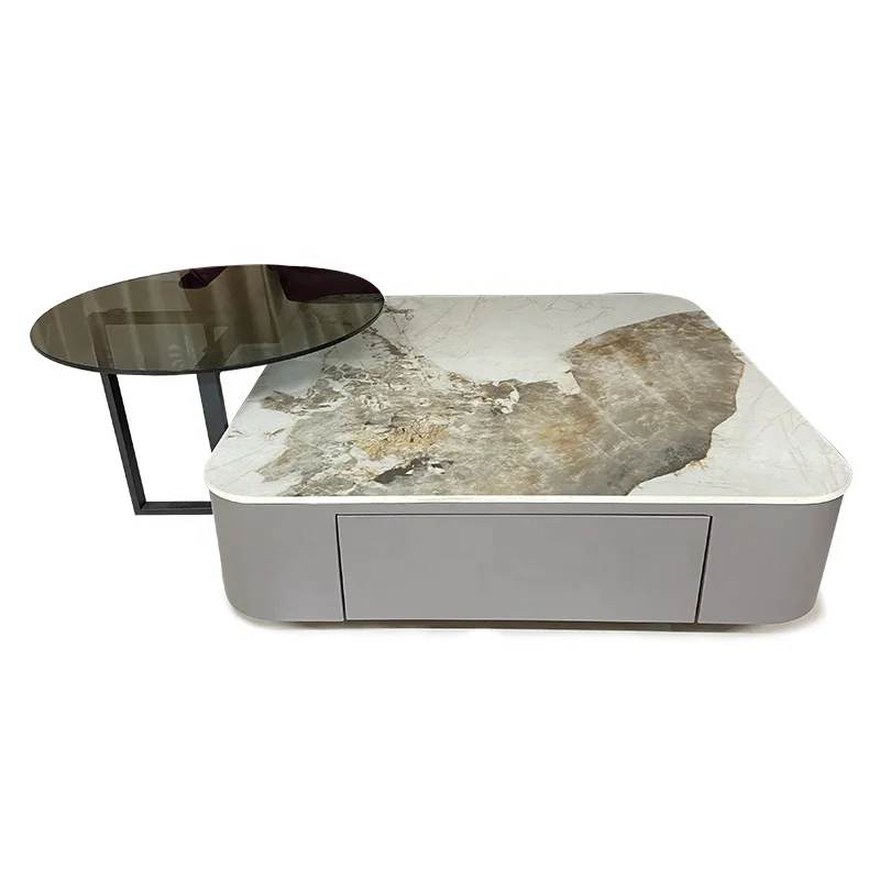 Contemporary Nesting Coffee Table Glass Marble Stone Wood Nesting Coffee Table Set Modern Of Square Table Set