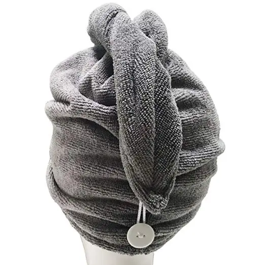 MRTONG Hot Sale  Quick Dry Customized organic bamboo/microfiber hair turban wrap terry cloth spa turban hair towel