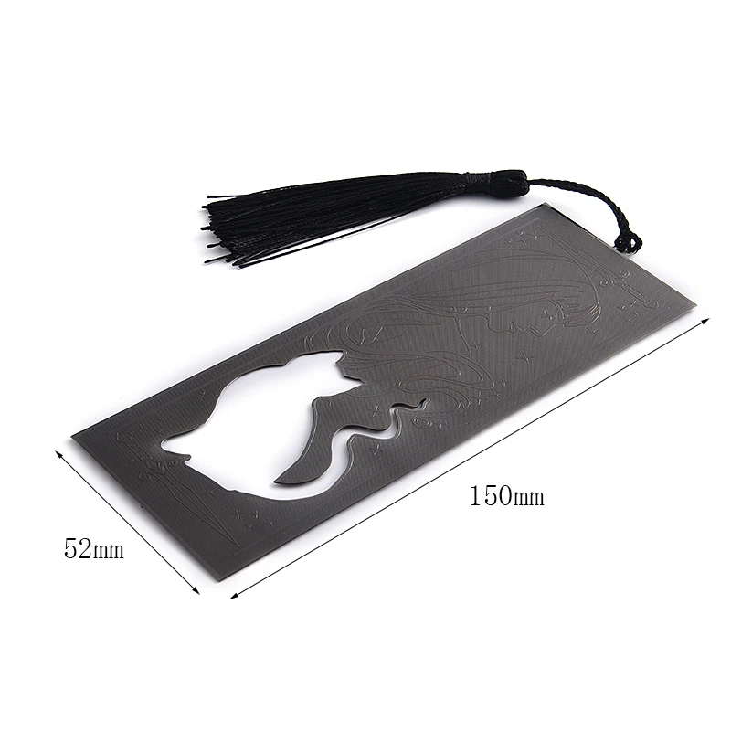 Creative Office Accessories Personalized Tassel Cute Cat Engravable Bookmark