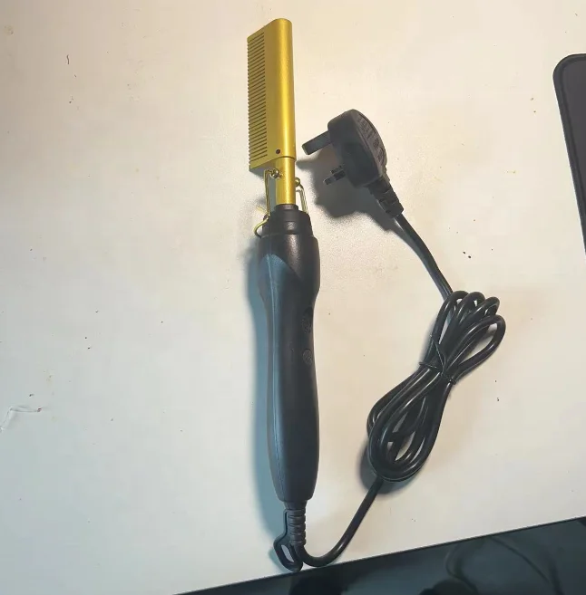 Wholesale Wet and Dry Use 2 in 1 Ceramic Copper Electrical Hair Straightener Comb for Women Hot Comb