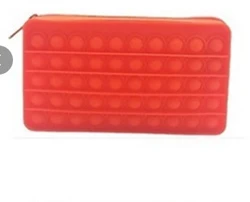 Pen Storage Bag Push Bubble Pencil bags School Kids Rainbow Silicone Fidget Pencil Case