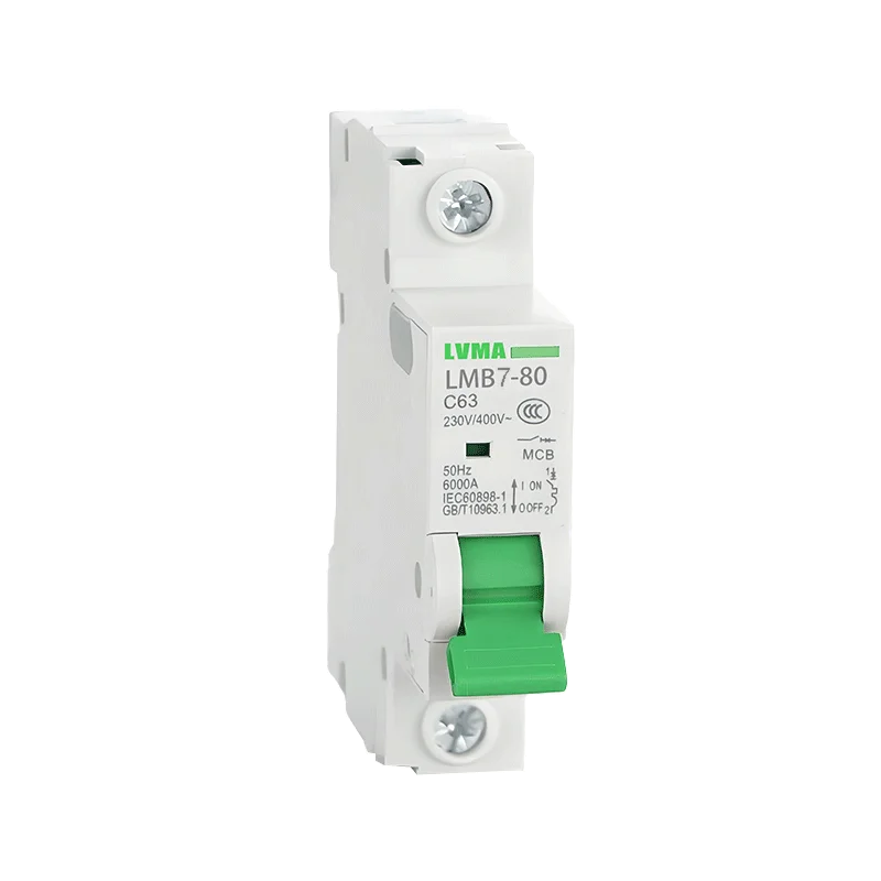 LVMA RCCB LMB7-80 2P 4P Miniature Circuit Breaker 50A 63A 80A 100A 125A MCB Circuit Breaker MCB