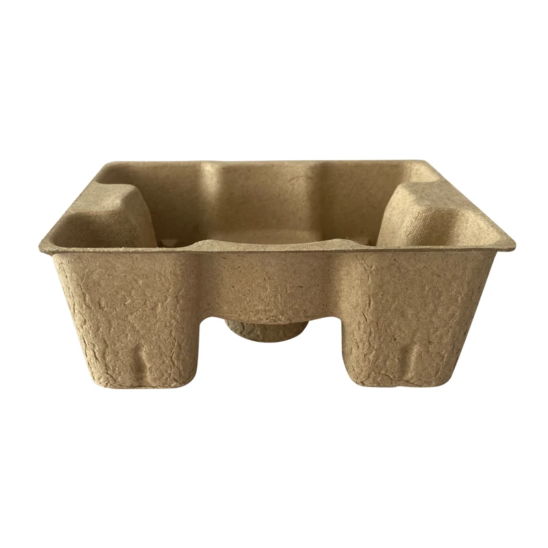 ZY Packaging biodegradable brown paper fiber tooling box Organizer strong machine parts models strong thick brown pulp mini box