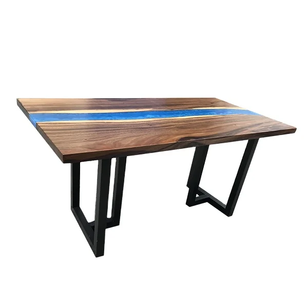 resin wood river tea table top