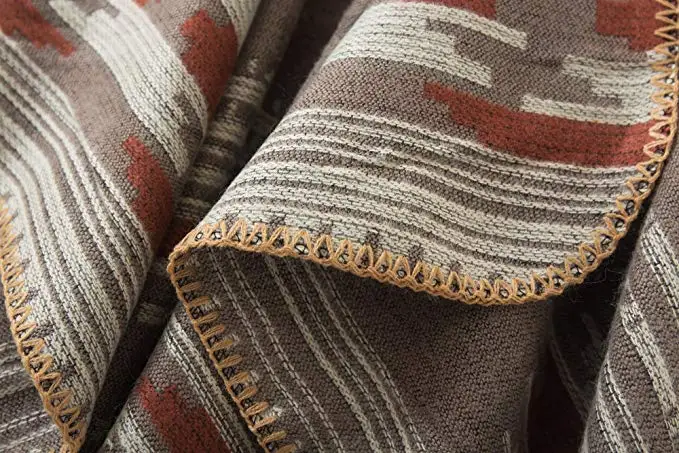 Factory supply china manufacturer Cashmere Poncho 2022 Winter Stripe Wool Custom Mexican Poncho For Woman