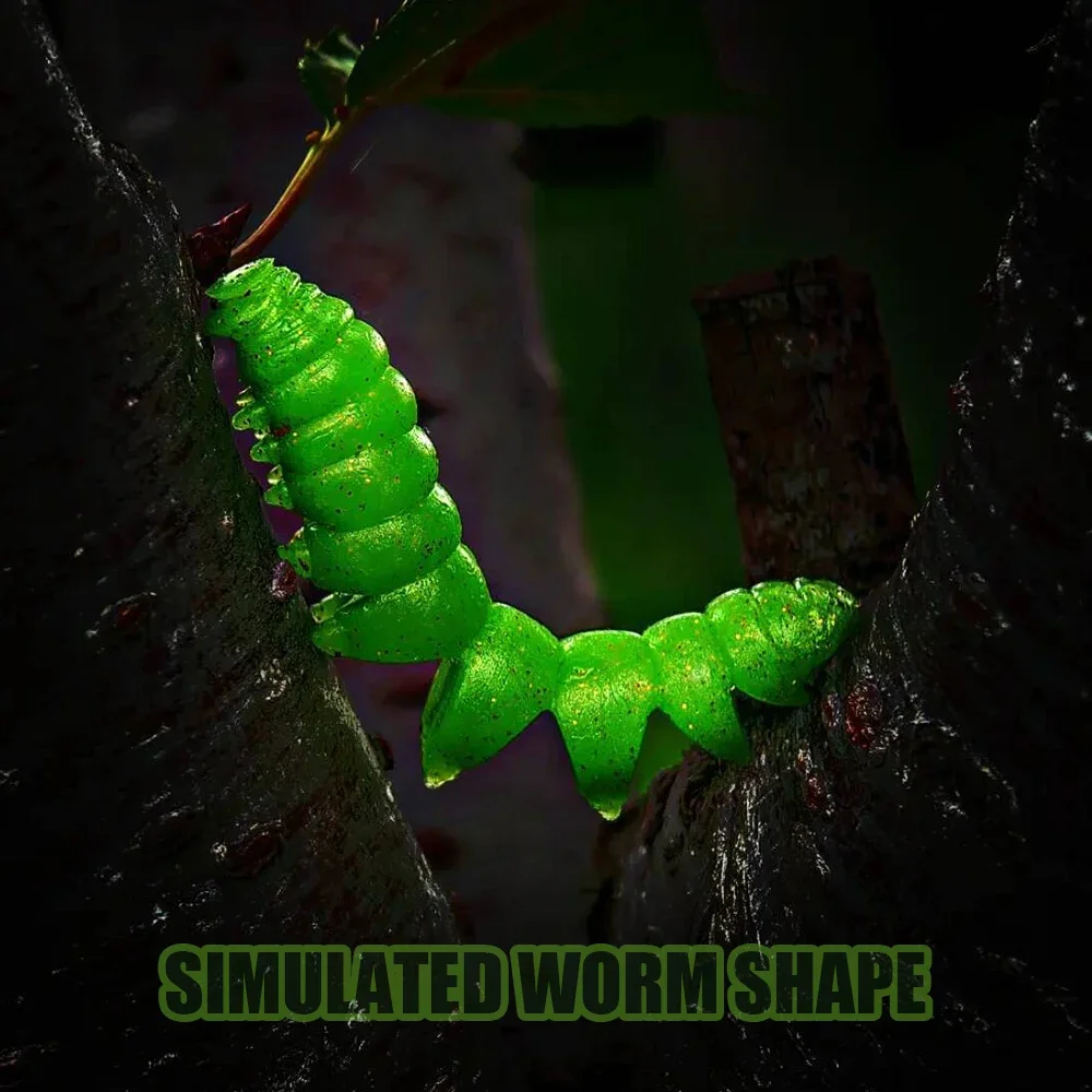 Spinpoler Poor Worm TPR Floating Soft Plastic Bait Bionic Caterpillar Segemented Swimbait Fishing Lure For Trout Bass Ned Wacky