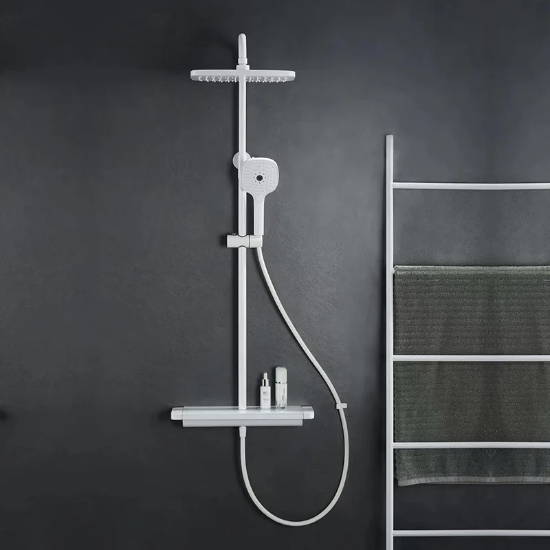 Wall Shower Set Faucet Black Mixer Bathroom Shower Set black white color bath&shower faucets