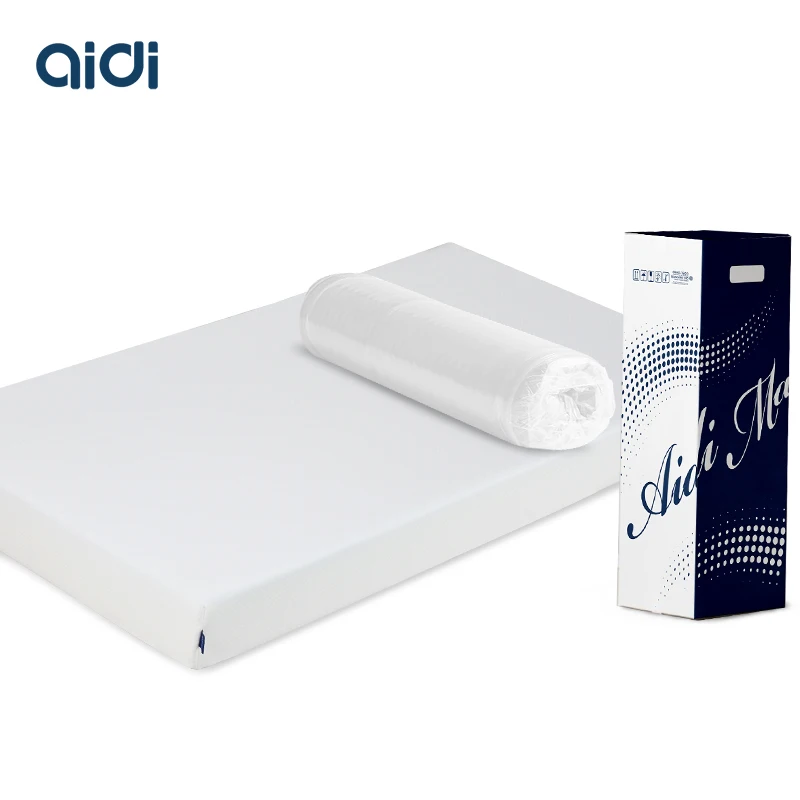 AIDI Euro Top Factory Supply 7 Zone Pocket Spring Bed Fire Retardant Sponge Latex Foam Mattress Roll In A Box