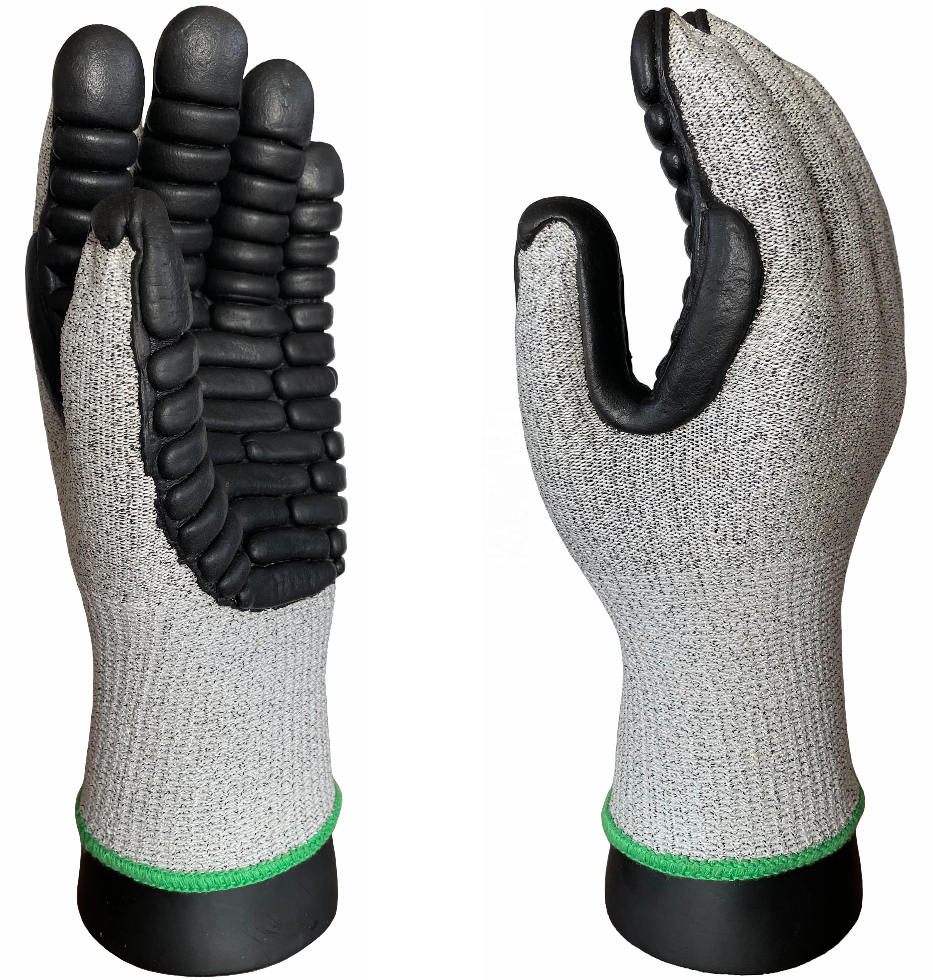 Anti Vibration Resistant Work Gloves Cut Proof 5 Grade HPPE Foam Latex