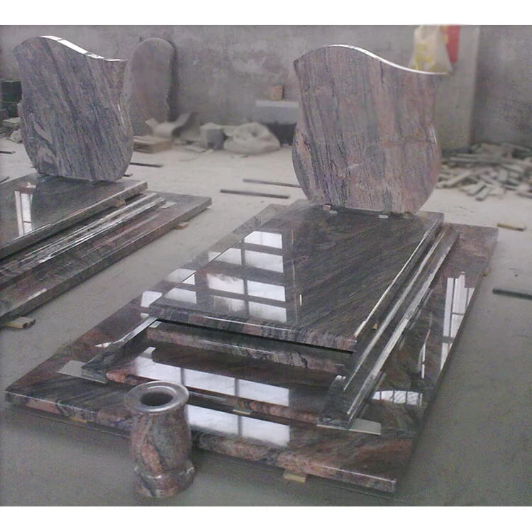 Pradiso purple polished French customized granite tombs prices