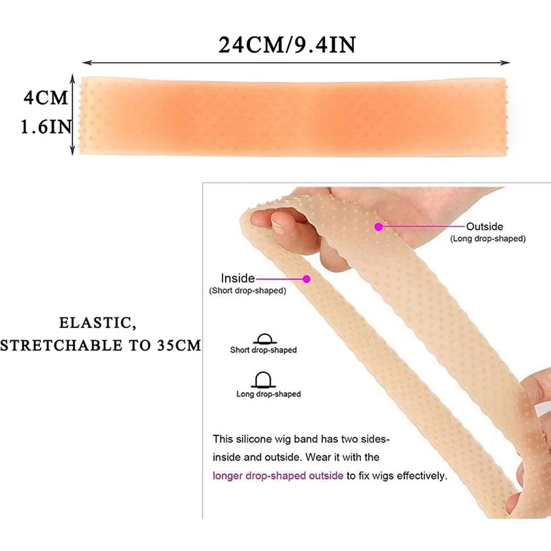 Китайская Высококачественная силиконовая повязка на голову, противоударный парик, повязка на голову, фиксированная эластичная повязка для париков