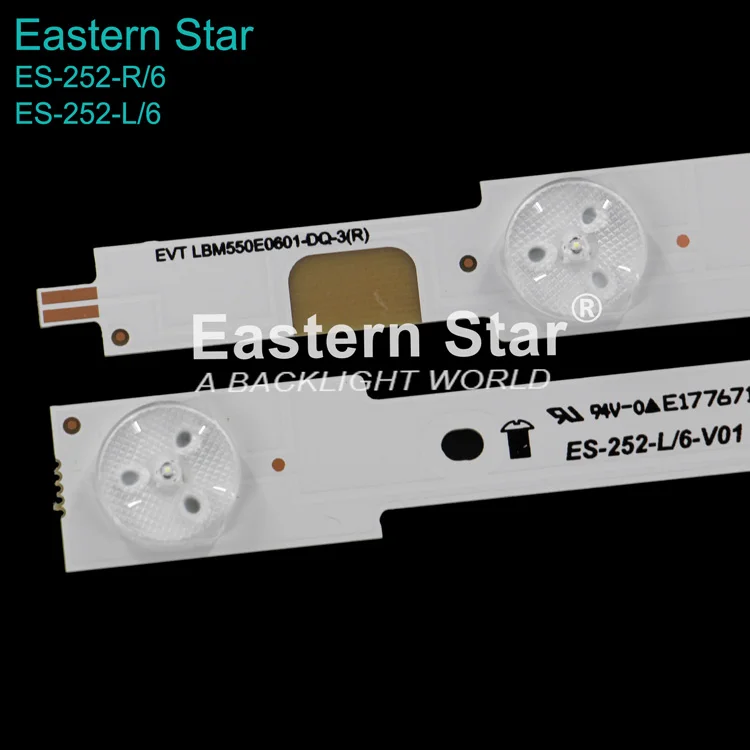 ES-252 LED Backlight Strip EVT LBM550E0601-DR/DQ-3(R)/1(L) use for PHILIPPS 55' 6+6 55PUK4900/12
