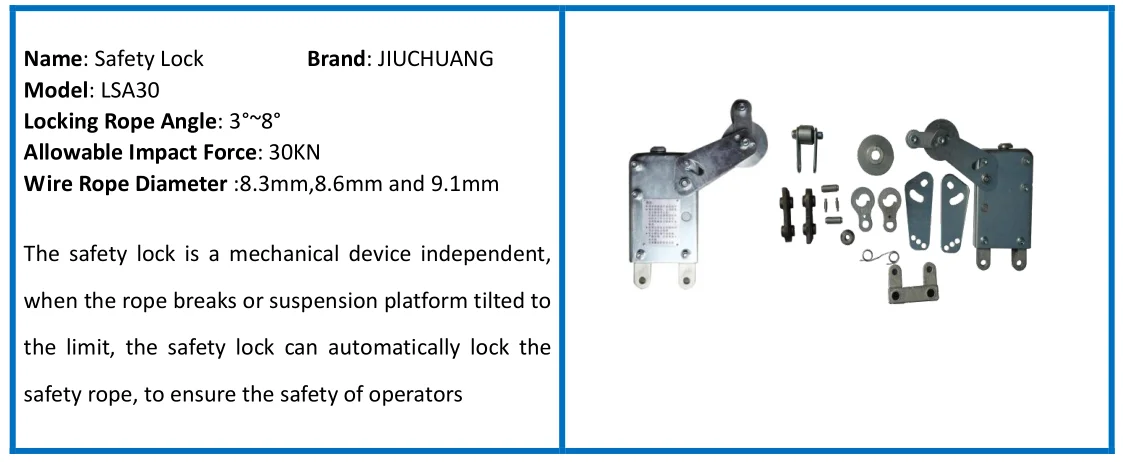 safety suspended wire rope platform suspended cradle system gondola lift construction
