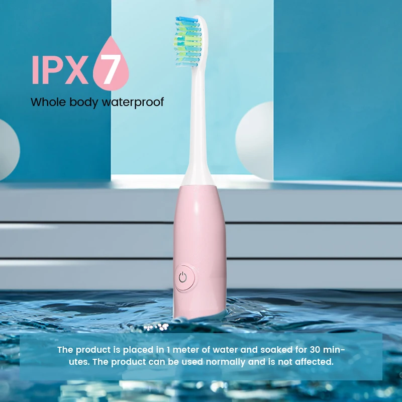The Latest IPX7 Waterproof Five Working Modes Sonic Electric Toothbrush With 2 Brush Heads