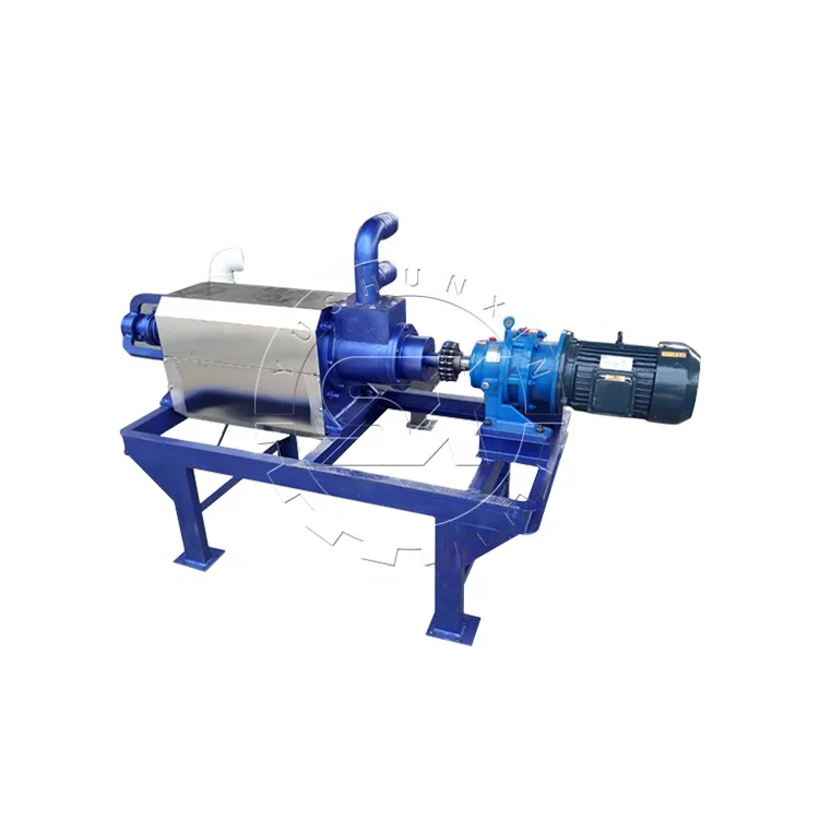 screw press type solid liquid separator for animal waste
