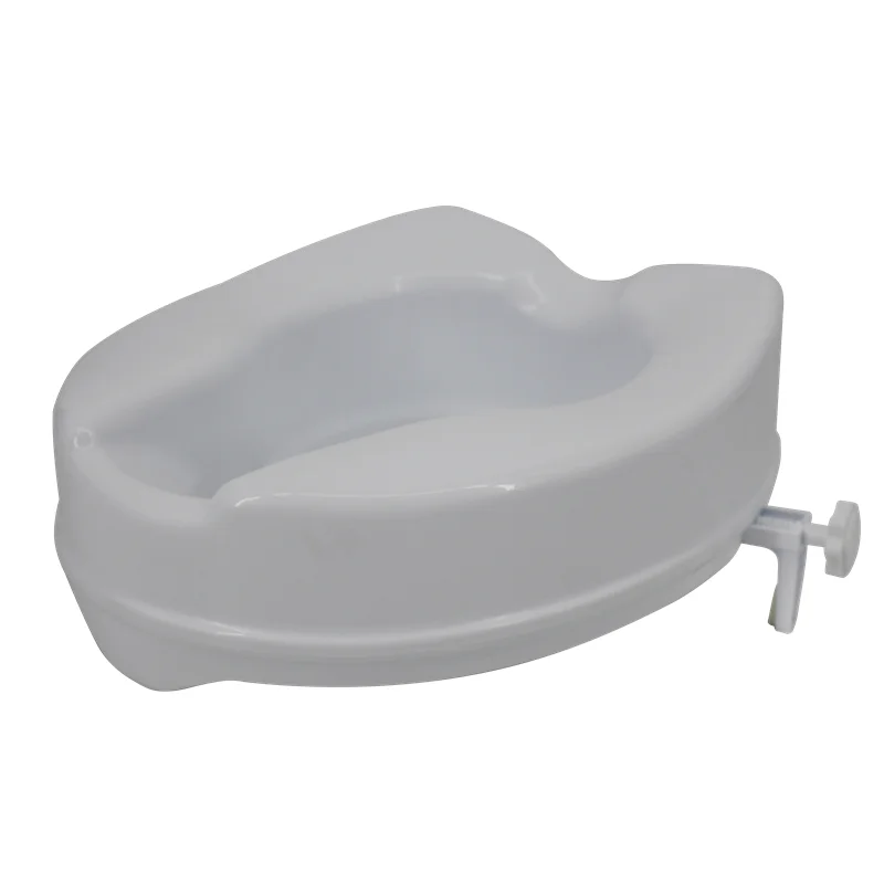 6 inch Raised Toilet Seat Bathroom Sturdy Portable commode Seat Riser Elevated Safety Locking MK05006