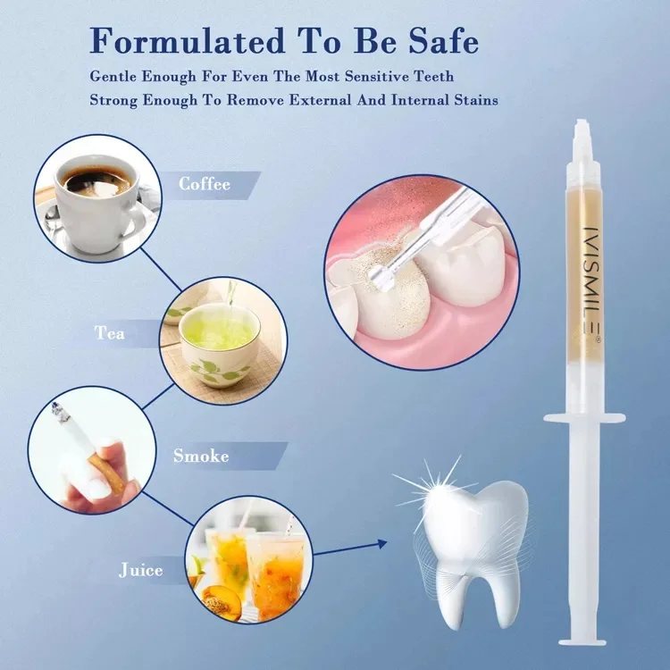 35% Hydrogen Peroxide Carbamide CP Dental Bleaching Tooth Syringe Gel 3ML