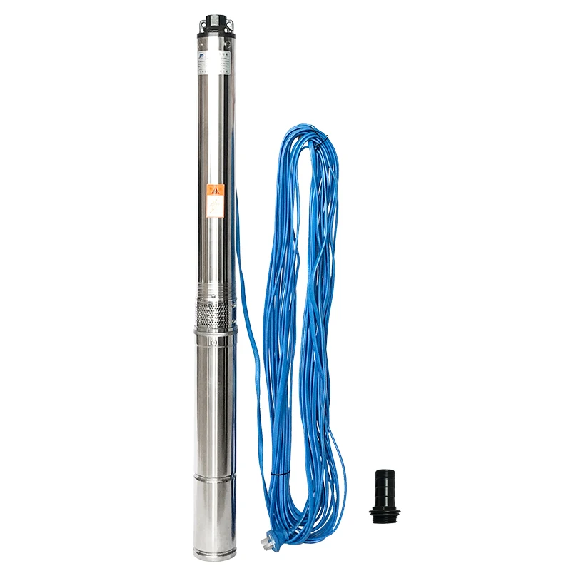 Солнечный ирригационный водяной насос постоянного тока, погружной глубоководный насос со встроенным контроллером