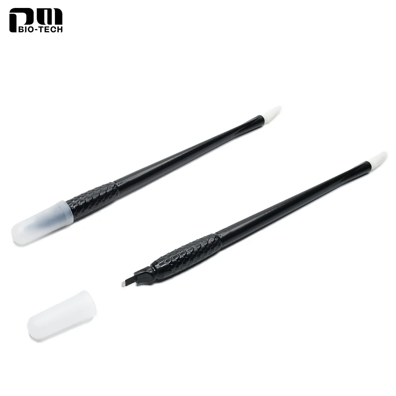 Wholesale Manual Hand Holder 14U Tool Eyebrow Shading Disposable Microblading Pen With Pigment Brush
