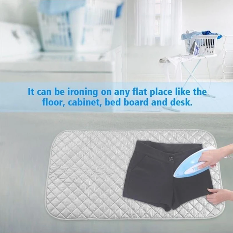 Portable Table Top Ironing Mat Laundry Pad Travel Clothes Protector Board Press Heat Blanket Iron Cover Clothes Protector