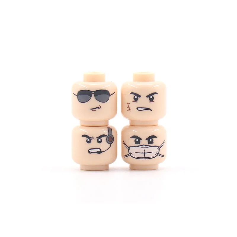 Military WW2 Army Soldiers Figures Bricks Building Blocks Face Heads Injured Emotional Accessories Weapon Model Kit Toys Gift