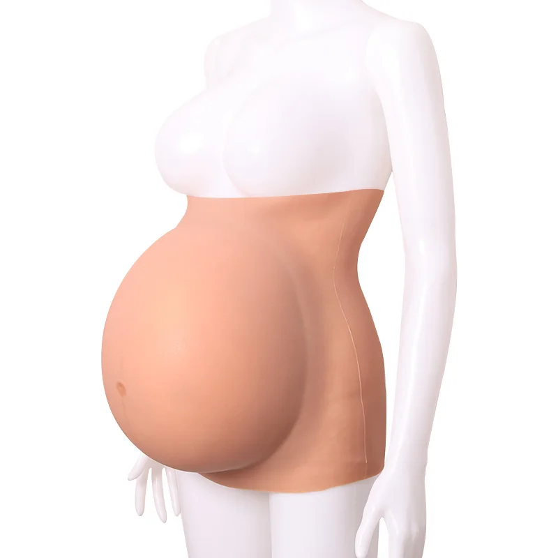 3/6/9 months Fake Pregnancy Belly Artificial Silicone Pregnant Bellies with Shoulder Strap for Costumes Cosplay