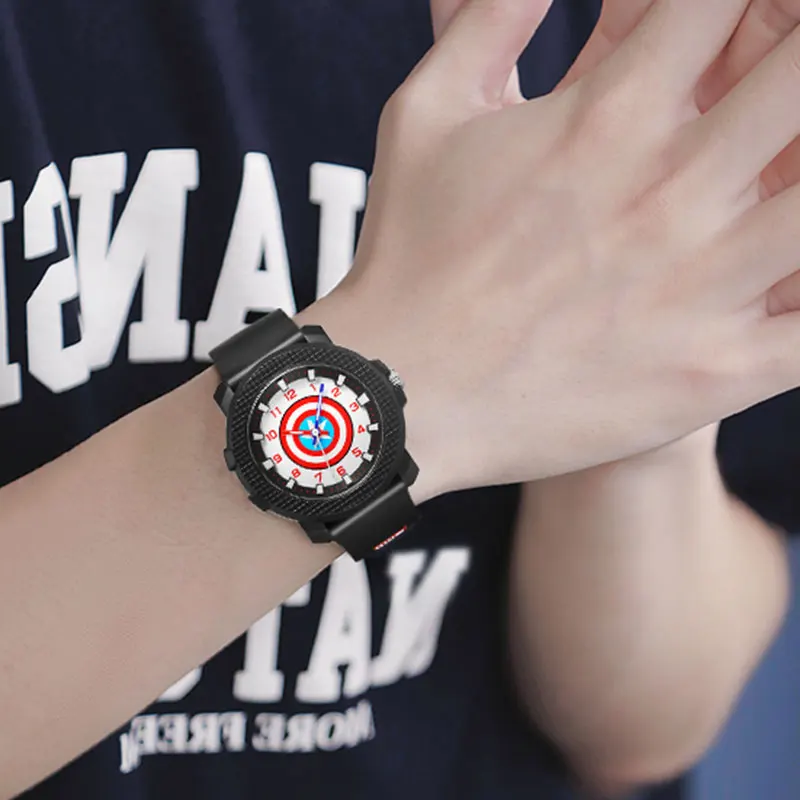 Top Brand Cheap Wholesale Water Resistant Wrist Watch Kids Student Analog ABS Pointer Quartz Watch For Boy