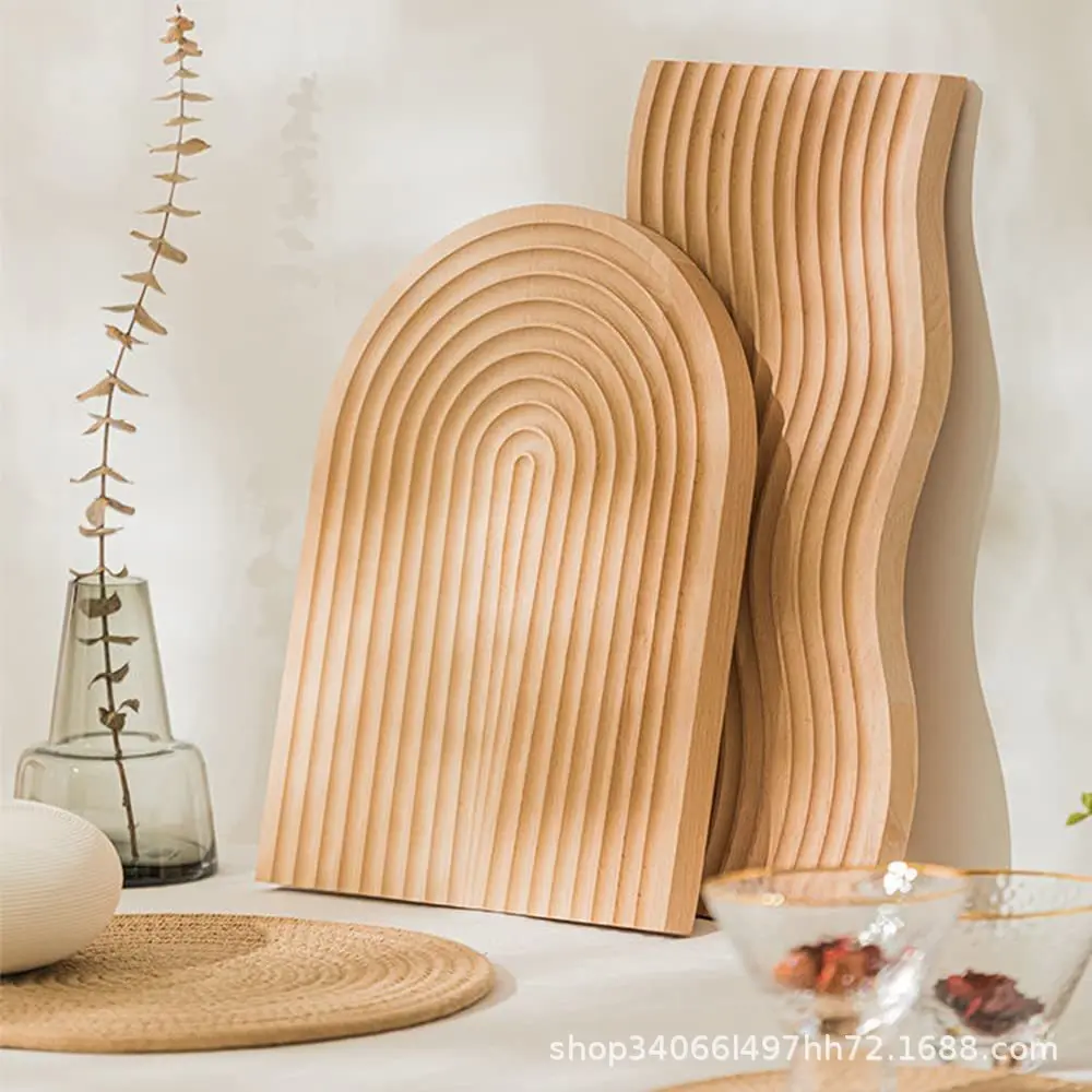 Water ripples household breadboard solid beech wood aromatherapy storage tray afternoon tea tray dinner plate wholesale