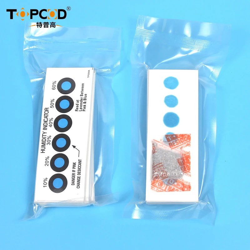 Печать на заказ 6 точек (10%-20% 30%-40% 50%-60%) синий-розовый Кобальт хлорид индикатор влажности
