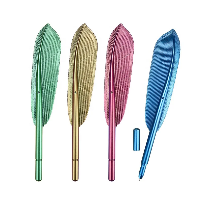 Creative Office Supplies Custom promotional gift plastic feather pen