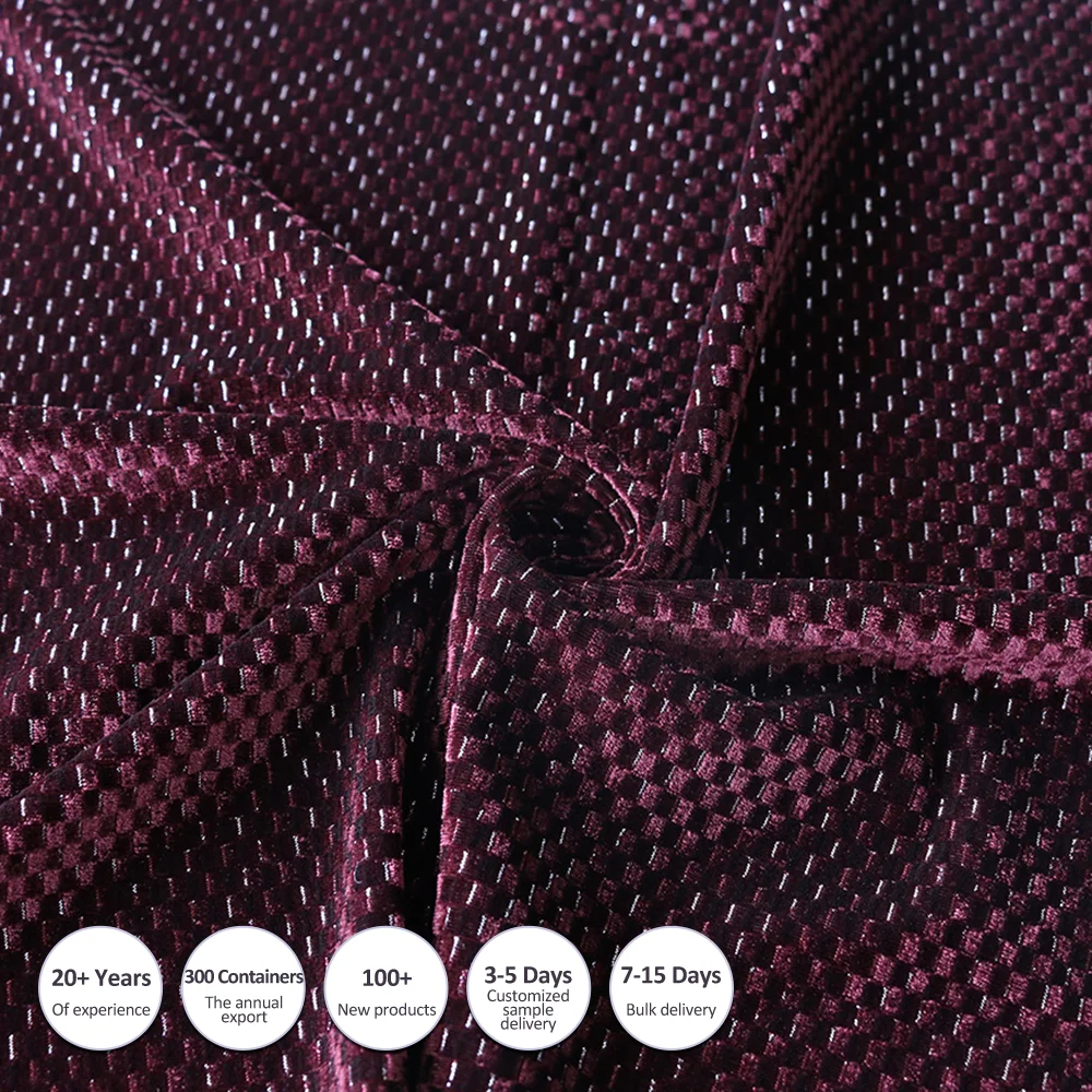 Lurex metallic striped cationic silver wide stripe heavy yarn dyed velvet fabric for suit skirt