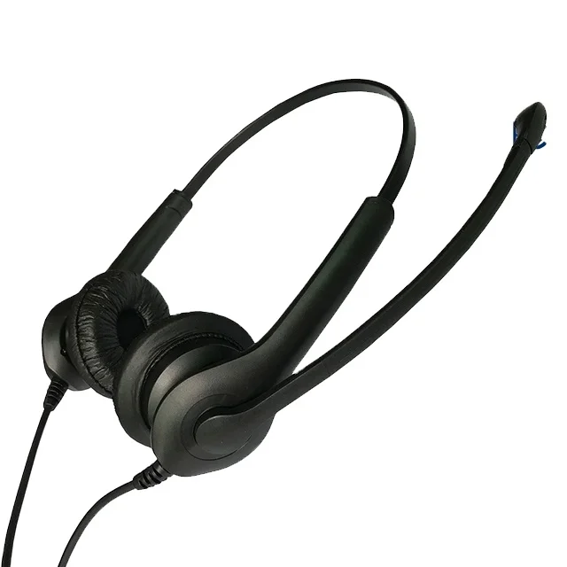3.5MM Portable Professional Headphone Noise Cancelling Headset Headphones With Microphone For Call Center Headphones