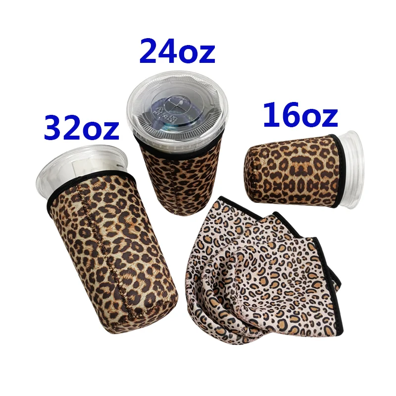  Новый продукт RTS сублимационный 16oz 24oz 32oz неопреновый дорожный охлаждающий держатель для кофейной
