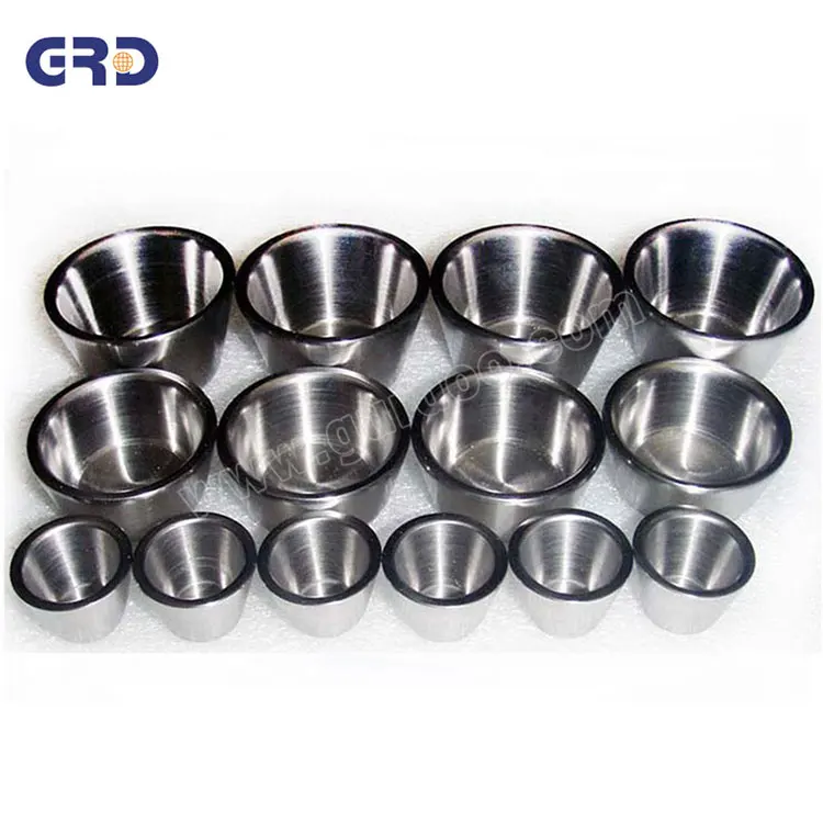 99.98% W tungsten molybdenum crucibles for high temperature furnace