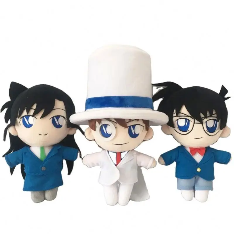 SS 20CM Detective Conan Anime Mouri Ran Conan Edogawa Kaitou Kiddo Plushie Plush Toy Doll