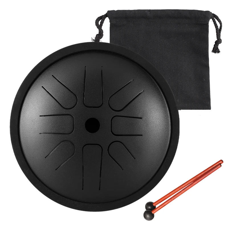 Hluru Percussion Musical Instruments for Sale Pocket Drums Kit 8 notes 6 Inch Handpan Tank Drum Steel Tongue Drum TP8