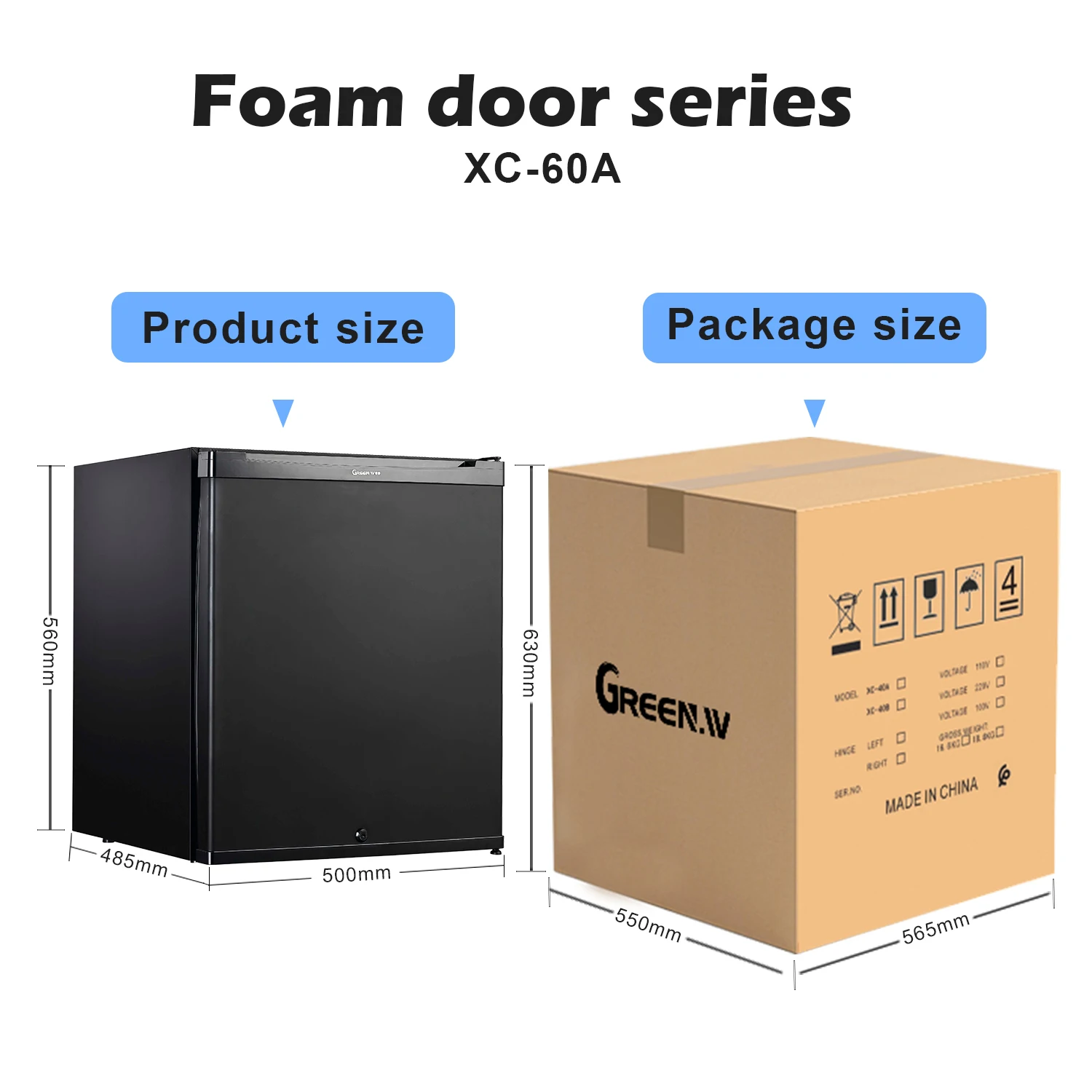 Mini 60L Hotel Compressor Free Mini Bar Refrigerator Small Hotel Room Refrigerator