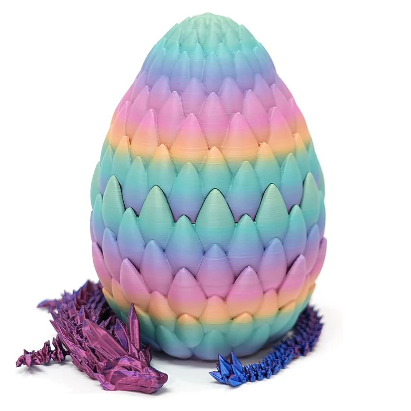 High quality customized multi-color 3D printed Chinese dragon creative ornaments crystal dragon eggs