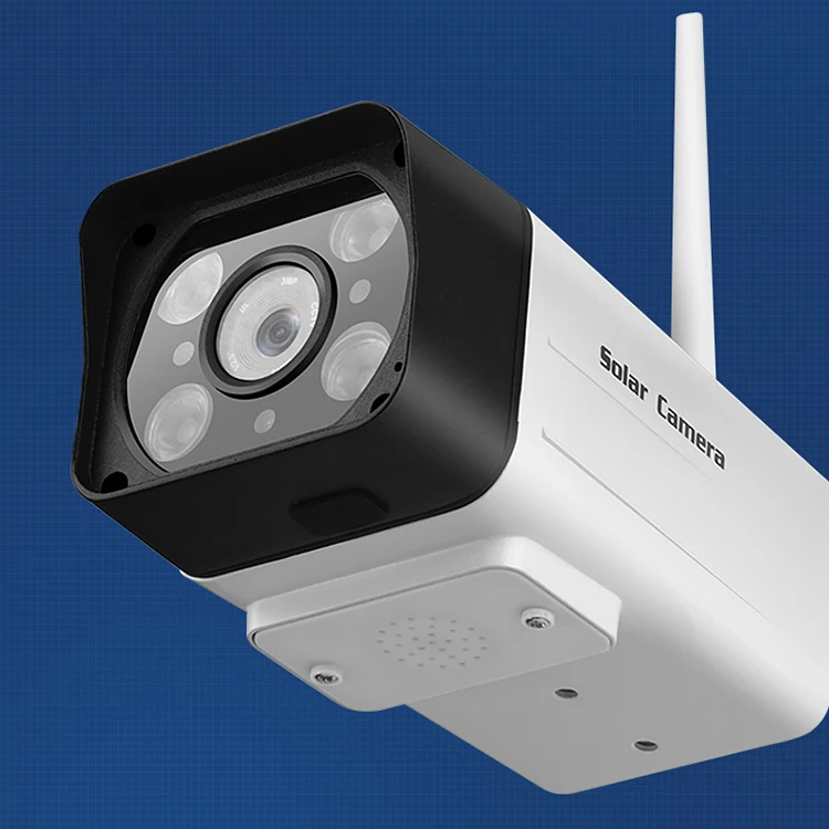 Support 128G Solar IP Camera Modern for Home :secuirity Design Video Recording WIFI 4G LED Aluminum White 90 IP65 270 Road DC 6V