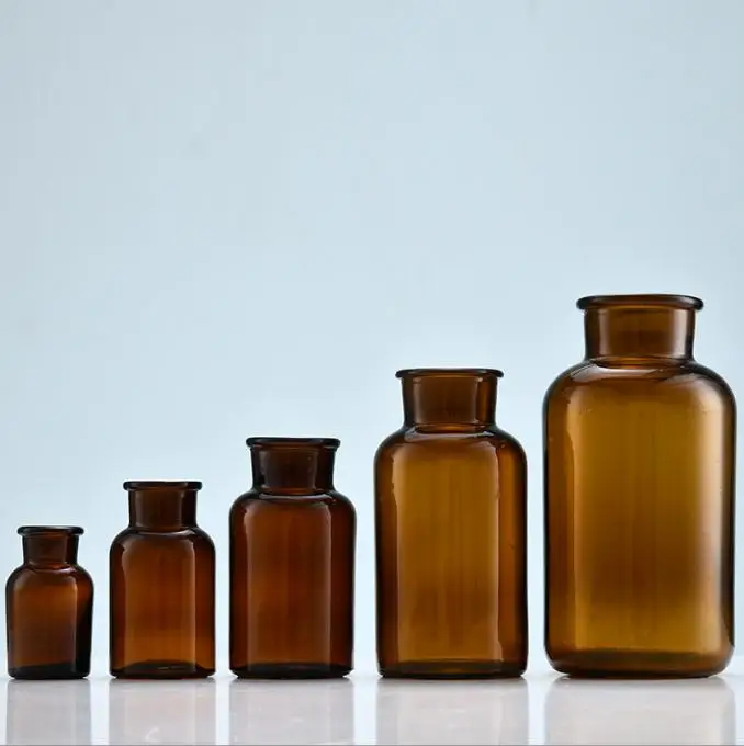 30ml  60ml 125ml 250ml 500ml 1000ml Amber Clear Lab Reagent Glass  Bottle